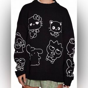 NWT Hello Kitty & Friends x Forever 21 Embroidered Graphic Sweater SZ L/XL